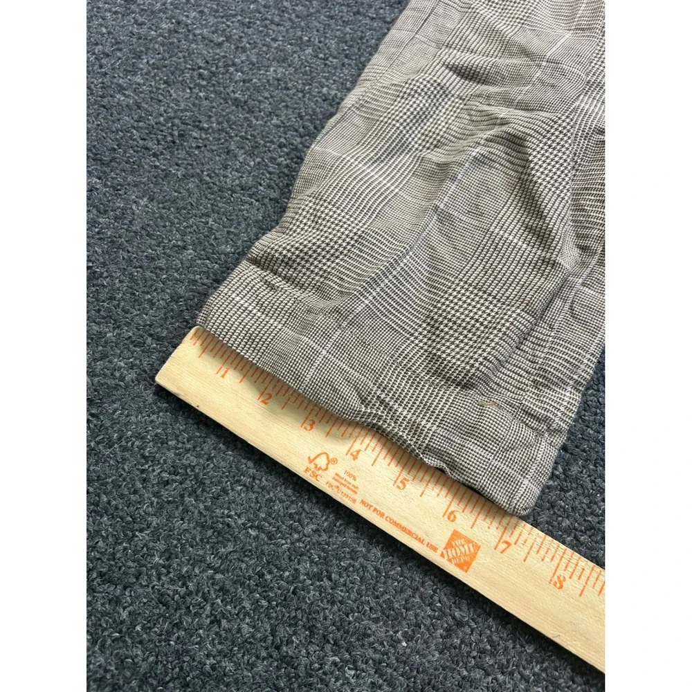 Polo Golf Ralph‎ Lauren Linen Blend Pants Brown Glen Plaid Mens 34x32 Tailored